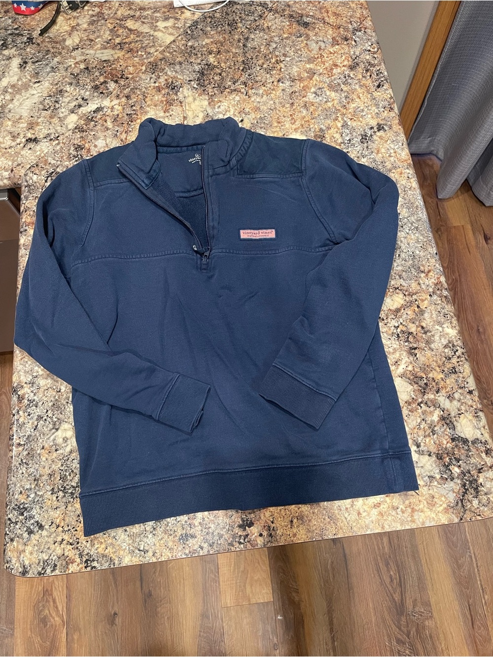 Vineyard Vines Navy Quarter-Zip Pullover Sweatshirt